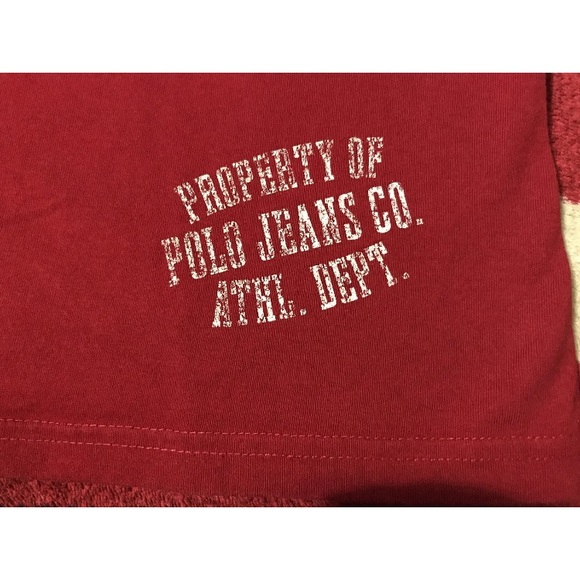 Vintage Ralph Lauren Polo Jeans 67 PJC Basketball shirt L pwing Stadium Rlpc Rl - Picture 5 of 6